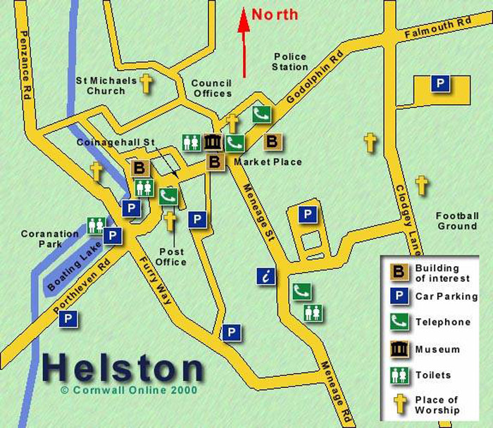 Helston Map ©Frost Cornwall Online